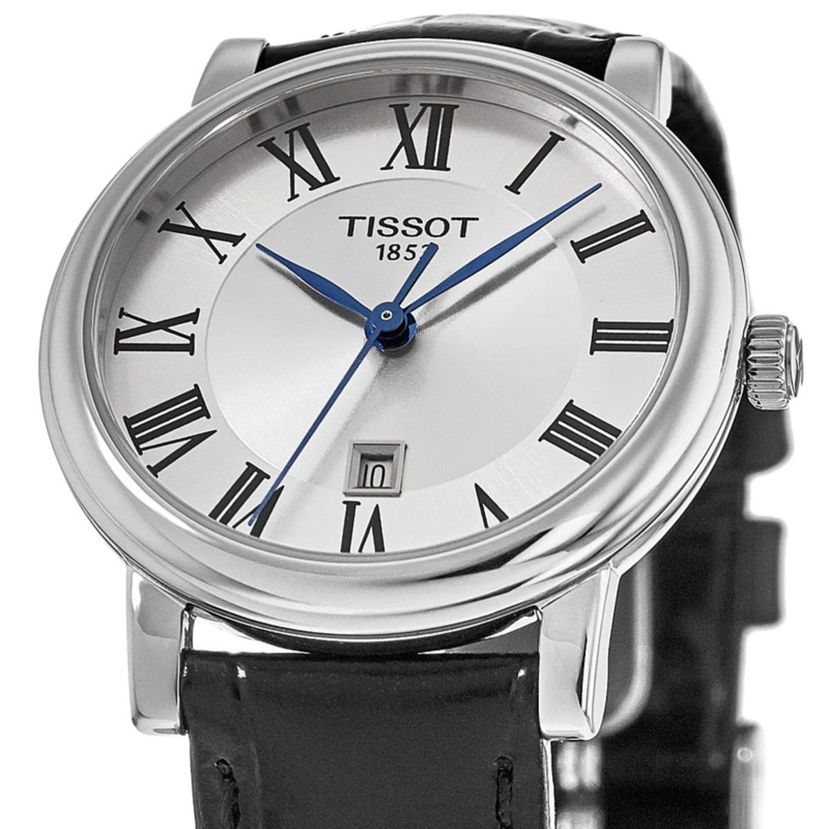  Shop Authentic Tissot Carson Premium Lady Silver Dial Black Leather Strap Watch For Women - T122.210.16.033.00 - Luxxuri