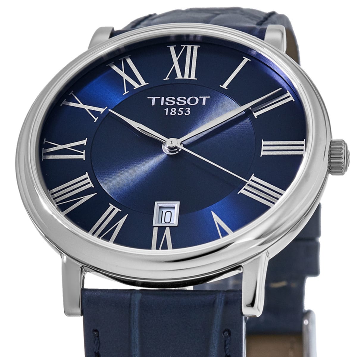  Shop Authentic Tissot Carson Premium Blue Dial Blue Leather Strap Watch For Men - T122.410.16.043.00 - Luxxuri