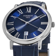 Shop Authentic Tissot Carson Premium Blue Dial Blue Leather Strap Watch For Men - T122.410.16.043.00 - Luxxuri