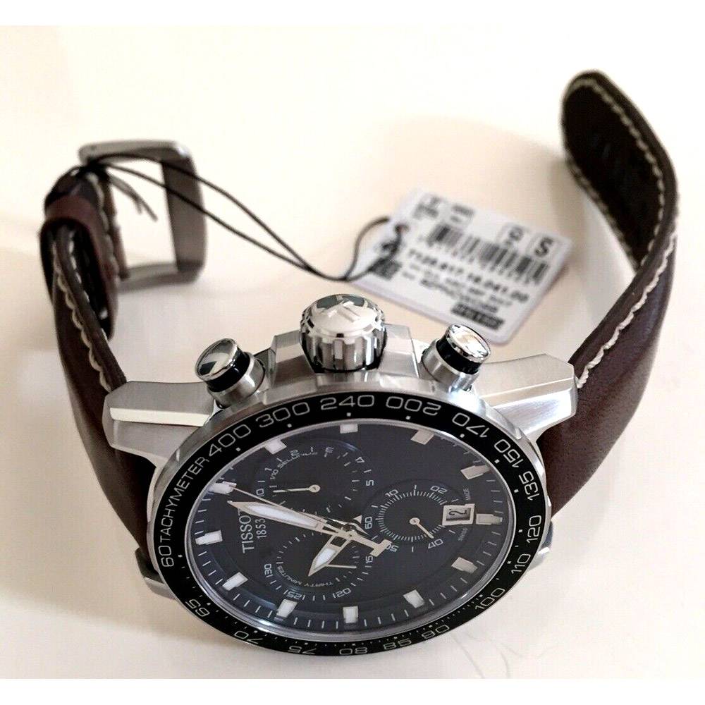  Shop Authentic Tissot Supersport Chrono Blue Dial Brown Leather Strap Watch For Men - T125.617.16.041.00 - Luxxuri