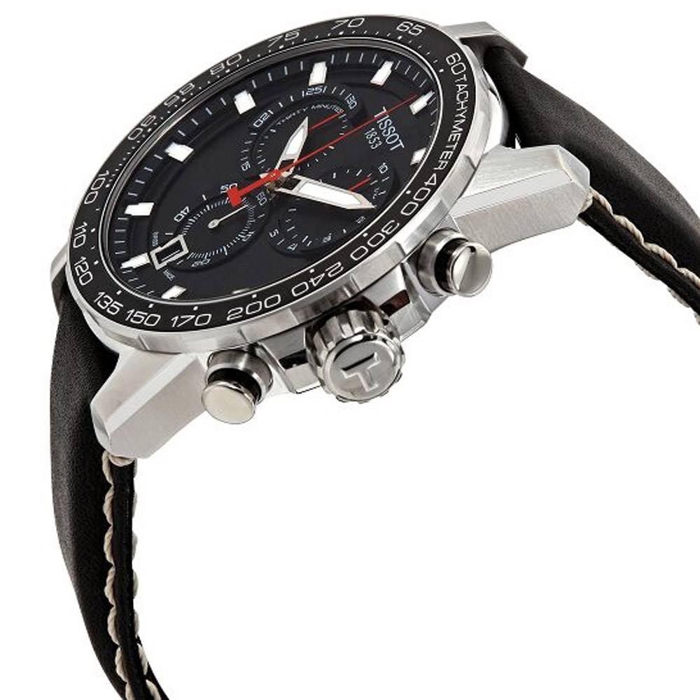  Shop Authentic Tissot Supersport Chrono Black Dial Black Leather Strap Watch for Men - T125.617.16.051.00 - Luxxuri