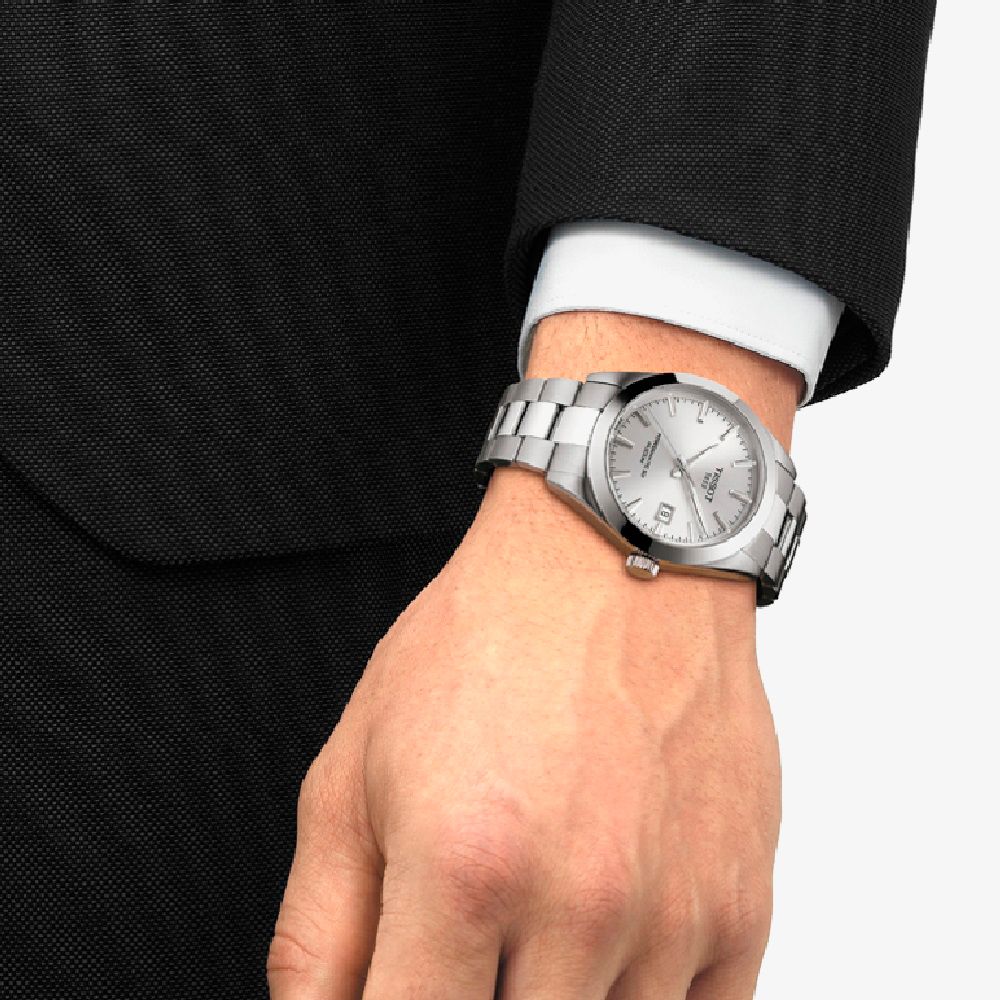  Shop Authentic Tissot Gentleman Powermatic 80 Silicium Silver Dial Silver Steel Strap Watch For Men - T127.407.11.031.00 - Luxxuri