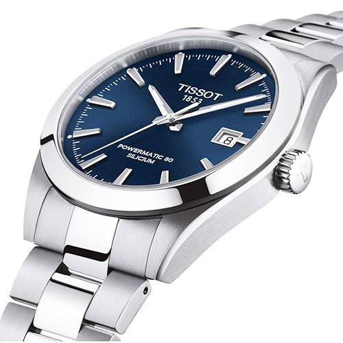  Shop Authentic Tissot Gentlemen Powermatic 80 Silicium Blue Dial Silver Steel Strap Watch For Men - T127.407.11.041.00 - Luxxuri