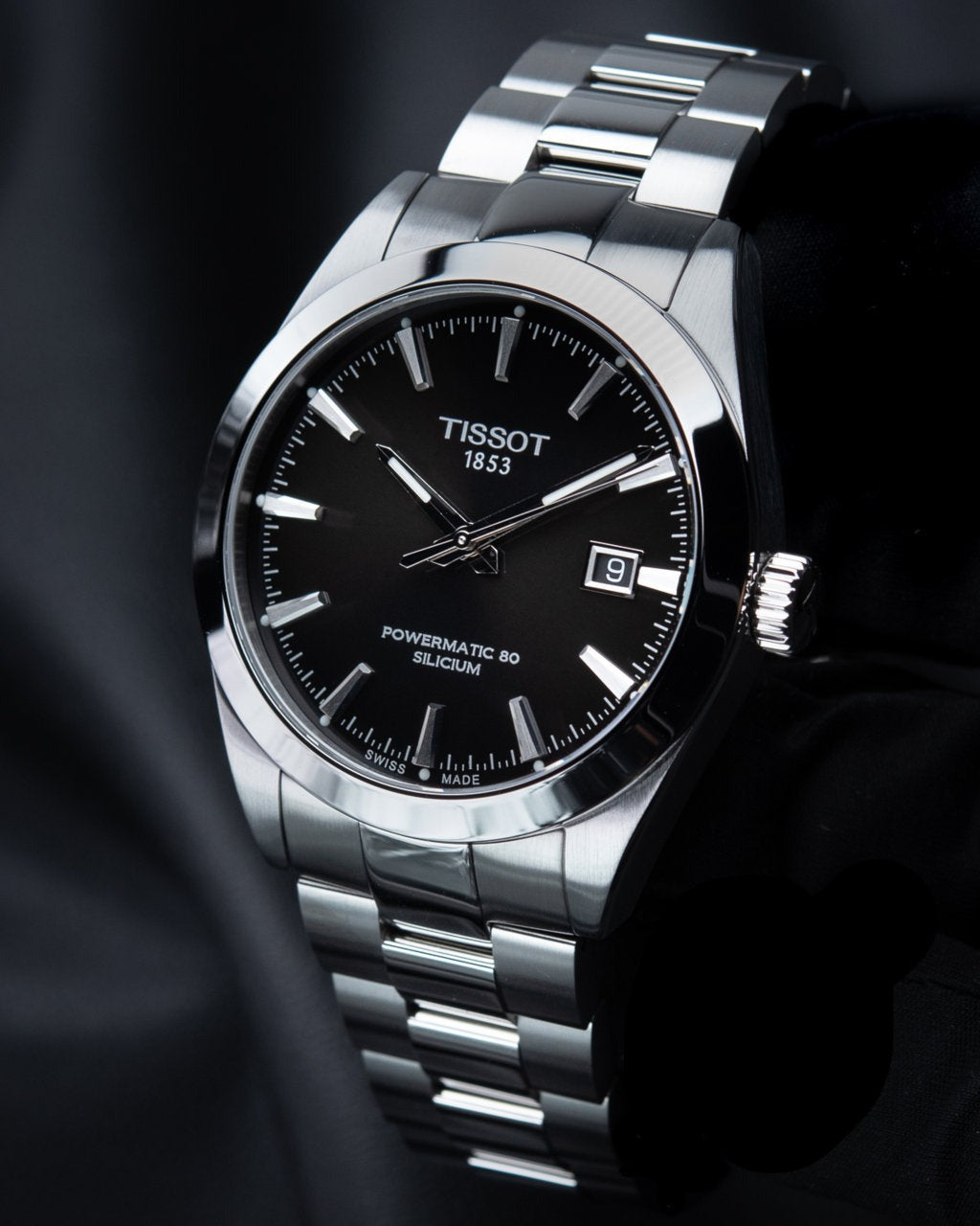  Shop Authentic Tissot Gentleman Powermatic 80 Silicium Black Dial Silver Steel Strap Watch For Men - T127.407.11.051.00 - Luxxuri