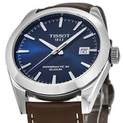  Shop Authentic Tissot Gentleman Powermatic 80 Silicium Blue Dial Brown Leather Strap Watch For Men - T127.407.16.041.00 - Luxxuri