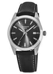 Shop Authentic Tissot Gentleman Black Dial Black Leather Strap Watch For Men - T127.410.16.051.00 - Luxxuri