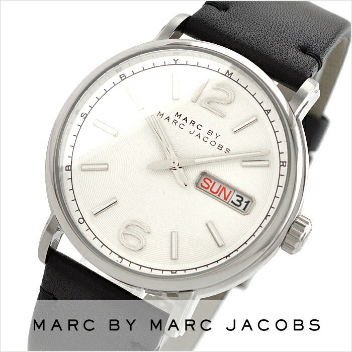  Shop Authentic Marc Jacobs Fergus White Dial Black Leather Strap Watch for Men - MBM5076 - Luxxuri
