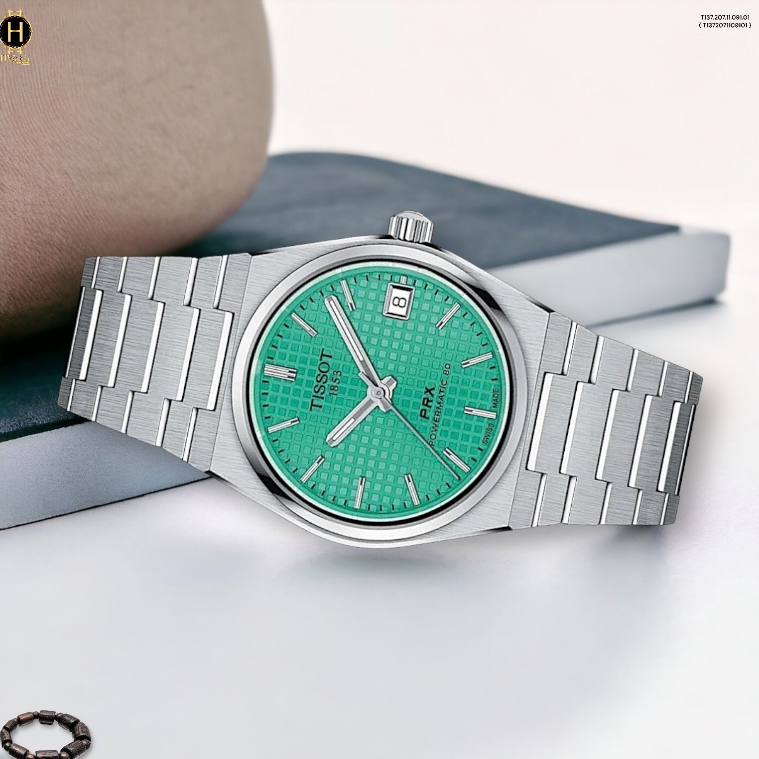  Shop Authentic Tissot PRX Powermatic 80 Light Green Dial Silver Steel Strap Watch for Men - T137.207.11.091.01 - Luxxuri