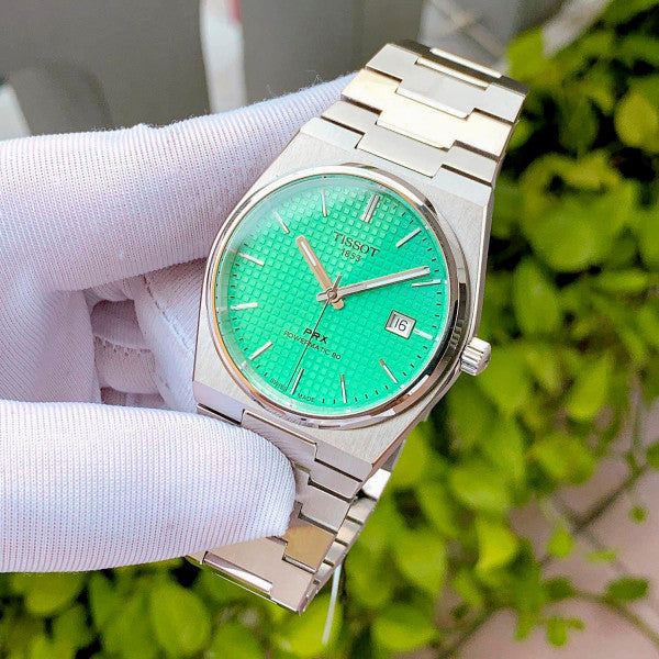  Shop Authentic Tissot PRX Powermatic 80 Automatic Mint Green Dial Silver Steel Strap Watch for Men - T137.407.11.091.01 - Luxxuri