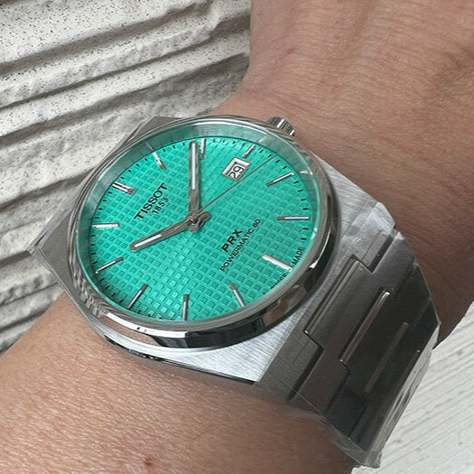  Shop Authentic Tissot PRX Powermatic 80 Automatic Mint Green Dial Silver Steel Strap Watch for Men - T137.407.11.091.01 - Luxxuri