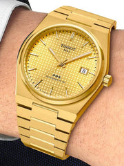  Shop Authentic Tissot PRX Powermatic 80 Gold Dial Gold Steel Strap Watch for Men - T137.407.33.021.00 - Luxxuri