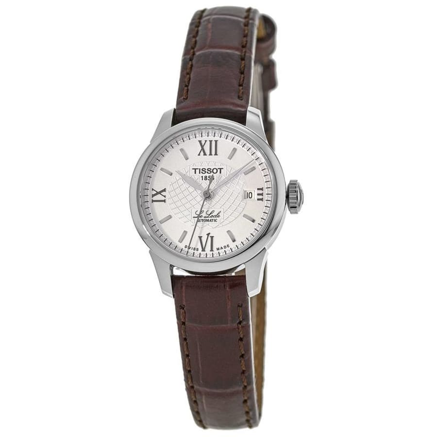  Shop Authentic Tissot Le Locle Automatic Lady Silver Dial Brown Leather Strap Watch For Women - T41.1.113.77 - Luxxuri