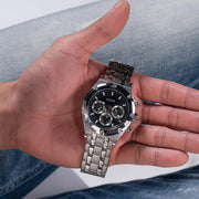  Shop Authentic Guess Continental Black Dial Silver Steel Strap Watch for Men - GW0260G1 - Luxxuri