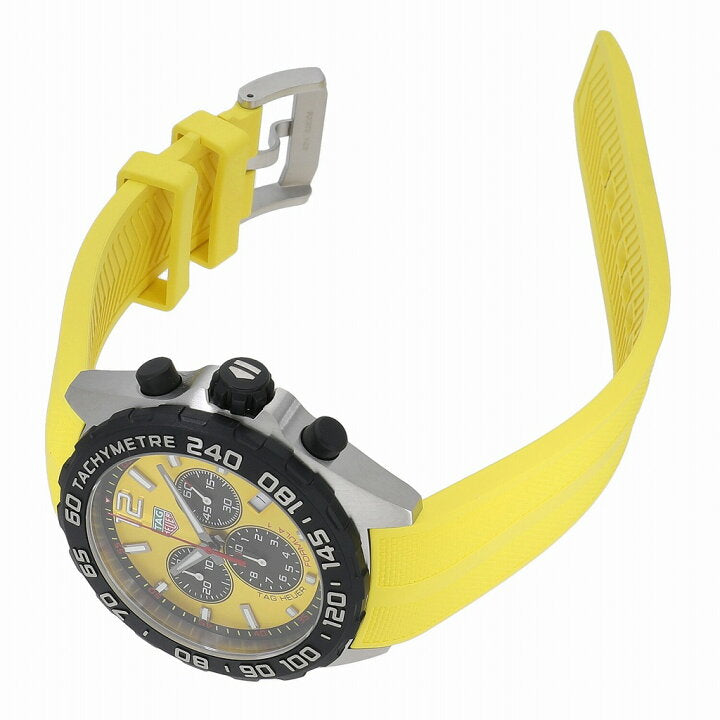  Shop Authentic Tag Heuer Formula 1 Chronograph Yellow Dial Yellow Rubber Strap Watch for Men - CAZ101AM.FT8054 - Luxxuri