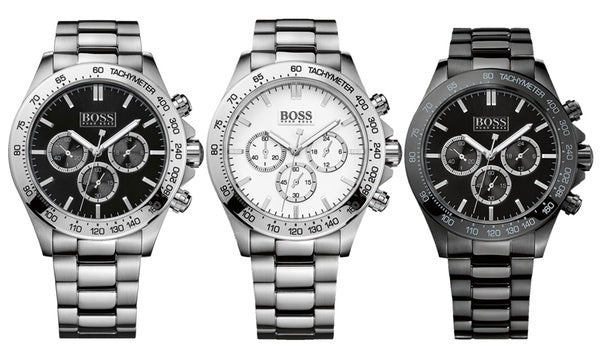  Shop Authentic Hugo Boss Ikon Black Dial Silver Steel Strap Watch for Men - 1512965 - Luxxuri