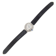  Shop Authentic Cartier Ballon Bleu De Cartier Silver Dial Black Leather Strap Watch for Women - WSBB0034 - Luxxuri