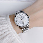  Shop Authentic Tissot Carson Premium Automatic Lady Diamonds Silver Dial Silver Steel Strap Watch for Women - T122.207.11.036.00 - Luxxuri