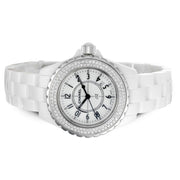  Shop Authentic Chanel J12 Ceramic White Dial White Steel Strap Watch for Women - J12 H0968 - Luxxuri