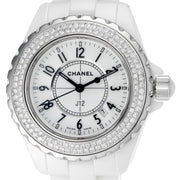  Shop Authentic Chanel J12 Ceramic White Dial White Steel Strap Watch for Women - J12 H0968 - Luxxuri