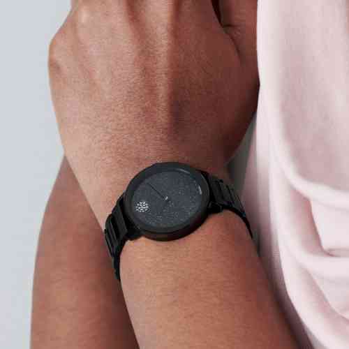  Shop Authentic Movado Bold Black Dial Black Steel Strap Watch For Men - 3600047 - Luxxuri