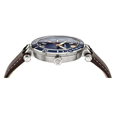  Shop Authentic Versace Greca Sport Analog Blue Dial Brown Leather Strap Watch For Men - VEZ300121 - Luxxuri