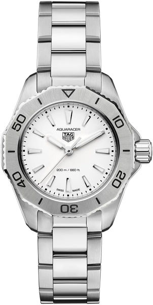  Shop Authentic Tag Heuer Aquaracer Professional 200 Quartz Mother of Pearl Dial Silver Steel Strap Watch for Women - WBP1418.BA0622 - Luxxuri