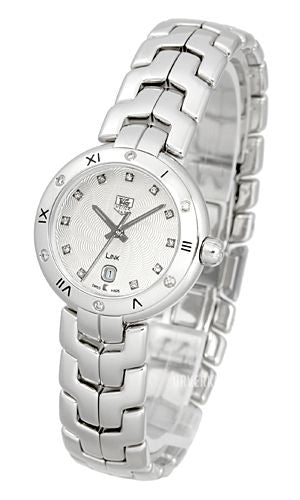  Shop Authentic Tag Heuer Link Diamonds Silver Dial Silver Steel Strap Watch for Women - WAT1413.BA0954 - Luxxuri