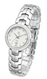  Shop Authentic Tag Heuer Link Diamonds Silver Dial Silver Steel Strap Watch for Women - WAT1414.BA0954 - Luxxuri