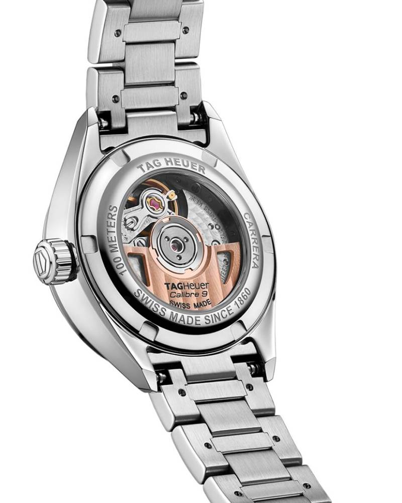  Shop Authentic Tag Heuer Carrera Diamonds Blue Dial Silver Steel Strap Watch for Women - WBN2413.BA0621 - Luxxuri