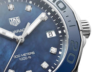  Shop Authentic Tag Heuer Aquaracer Diamonds Blue Dial Silver Steel Strap Watch for Women - WAY131L.BA0748 - Luxxuri