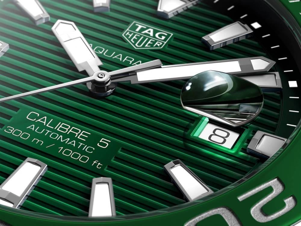  Shop Authentic Tag Heuer Aquaracer Green Dial Watch for Men - WAY201S.BA0927 - Luxxuri
