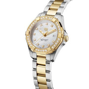  Shop Authentic Tag Heuer Aquaracer Diamonds Mother of Pearl Dial Two Tone Steel Strap Watch for Women - WBD1323.BB0320 - Luxxuri