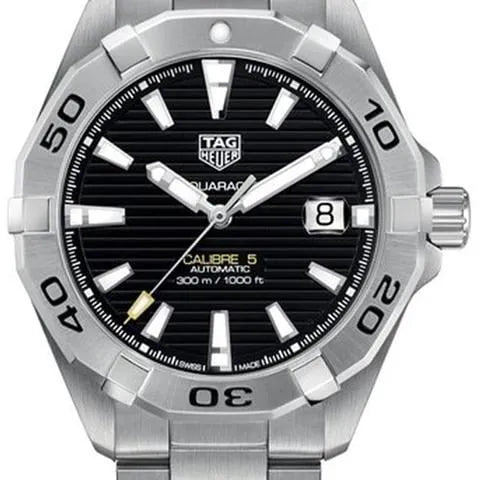  Shop Authentic Tag Heuer Aquaracer Automatic Caliber 5 Black Dial Silver Steel Strap Watch for Men - WBD2110.BA0928 - Luxxuri
