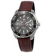  Shop Authentic Tag Heuer Aquaracer Caliber 5 Black Dial Brown Leather Strap Watch for Men - WAY201M.FC6474 - Luxxuri