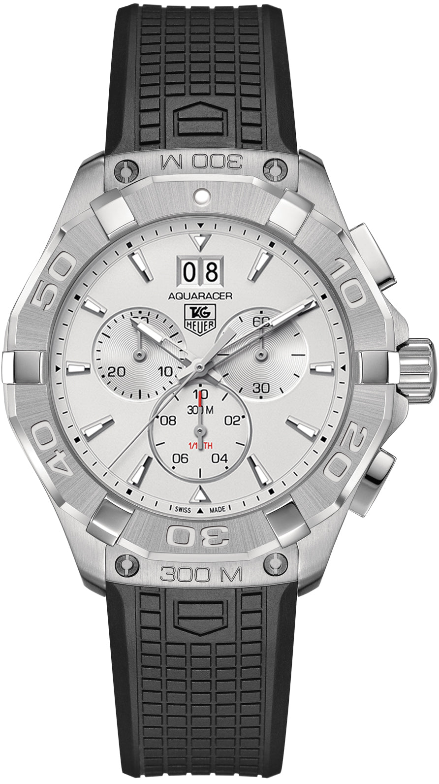  Shop Authentic Tag Heuer Aquaracer Chronograph White Dial Black Rubber Strap Watch for Men - CAY1111.FT6041 - Luxxuri