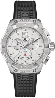  Shop Authentic Tag Heuer Aquaracer Chronograph White Dial Black Rubber Strap Watch for Men - CAY1111.FT6041 - Luxxuri