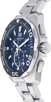  Shop Authentic Tag Heuer Aquaracer Blue Dial SIlver Steel Strap Watch for Men - CAY111B.BA0927 - Luxxuri