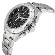  Shop Authentic Tag Heuer Aquaracer Automatic Chronograph Black Dial Silver Steel Strap Watch for Men - CAY2110.BA0927 - Luxxuri
