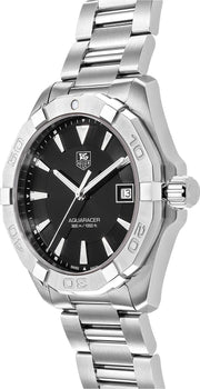  Shop Authentic Tag Heuer Aquaracer Quartz Black Dial Silver Steel Strap Watch for Men - WAY1110.BA0928 - Luxxuri