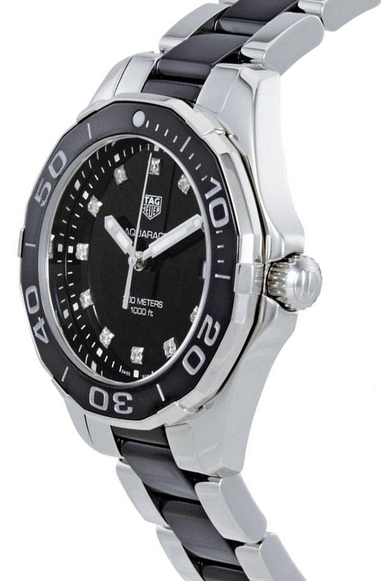  Shop Authentic Tag Heuer Aquaracer Quartz Black Dial Two Tone Steel Strap Watch for Women - WAY131C.BA0913 - Luxxuri