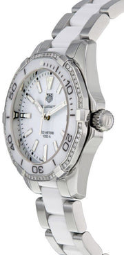  Shop Authentic Tag Heuer Aquaracer Diamonds White Dial Two Tone Steel Strap Watch for Women - WAY131H.BA0914 - Luxxuri