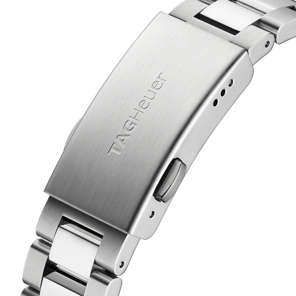 Shop Authentic Tag Heuer Aquaracer Quartz Diamonds Black Dial Silver Steel Strap Watch for Women - WAY131P.BA0748 - Luxxuri