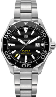  Shop Authentic Tag Heuer Aquaracer Caliber 5 Black Dial Silver Steel Strap Watch for Men - WAY201A .BA0927 - Luxxuri