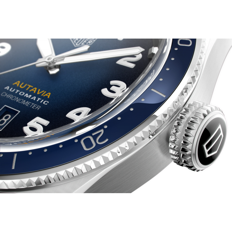  Shop Authentic Tag Heuer Autavia Automatic Blue Dial Silver Steel Strap Watch for Men - WBE5116.EB0173 - Luxxuri