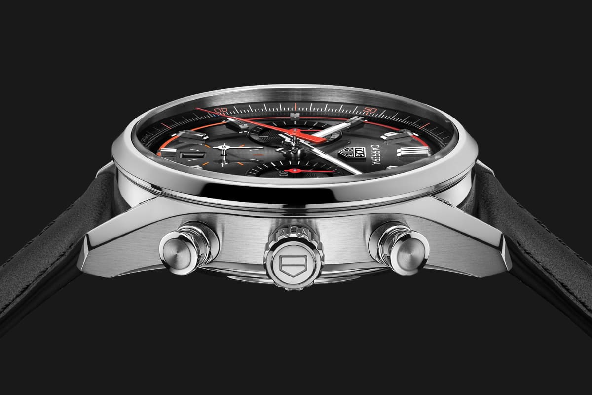  Shop Authentic Tag Heuer Carrera Chronograph Black Dial Black Leather Strap Watch for Men - CBN201C.FC6542 - Luxxuri