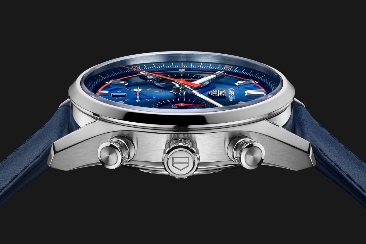 Shop Authentic Tag Heuer Carrera Chronograph Blue Dial Blue Leather Strap Watch for Men - CBN201D.FC6543 - Luxxuri