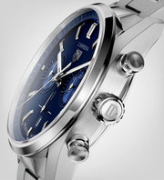  Shop Authentic Tag Heuer Carrera Chronograph Blue Dial Silver Steel Strap Watch for Men - CBN2011.BA0642 - Luxxuri