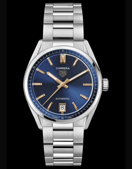  Shop Authentic Tag Heuer Carrera Date Blue Dial Silver Steel Strap Watch for Women - WBN2311.BA0001 - Luxxuri