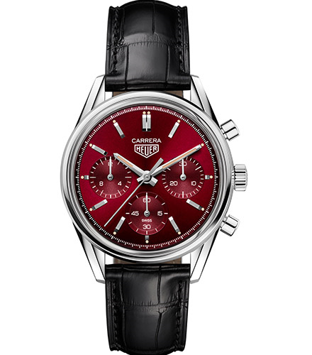  Shop Authentic Tag Heuer Carrera Automatic Chronograph Red Dial Black Leather Strap Watch for Men - CBK221G.FC6479 - Luxxuri