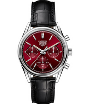  Shop Authentic Tag Heuer Carrera Automatic Chronograph Red Dial Black Leather Strap Watch for Men - CBK221G.FC6479 - Luxxuri